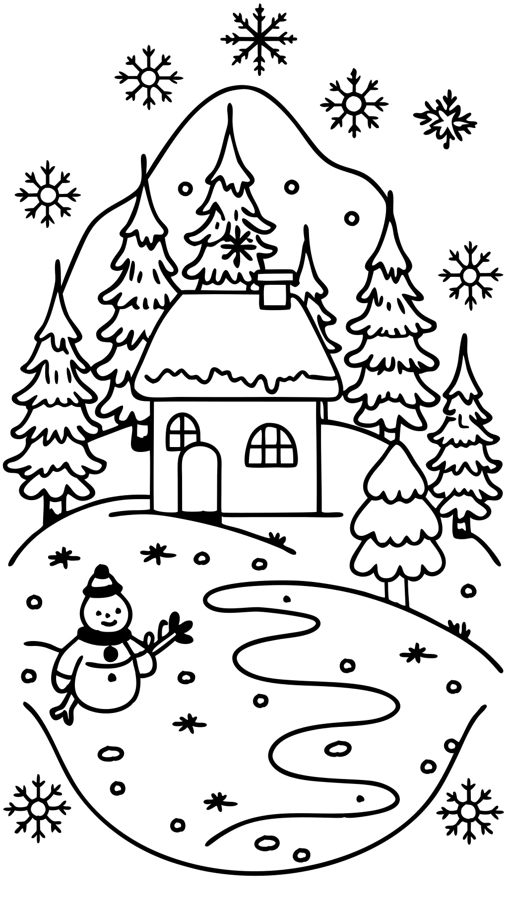 winter wonderland coloring page